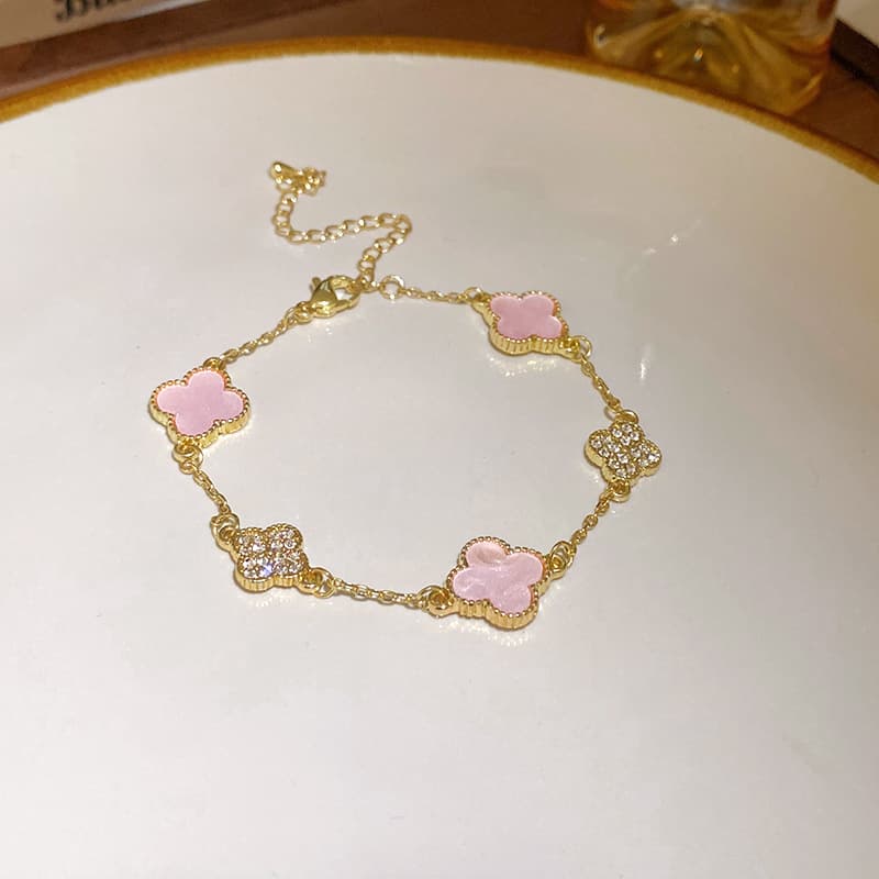 Ensemble de collier en acétate de fleur incrusté de diamants, chaîne de clavicule de tempérament de mode douce, réseau rouge simple, nouvelle ch