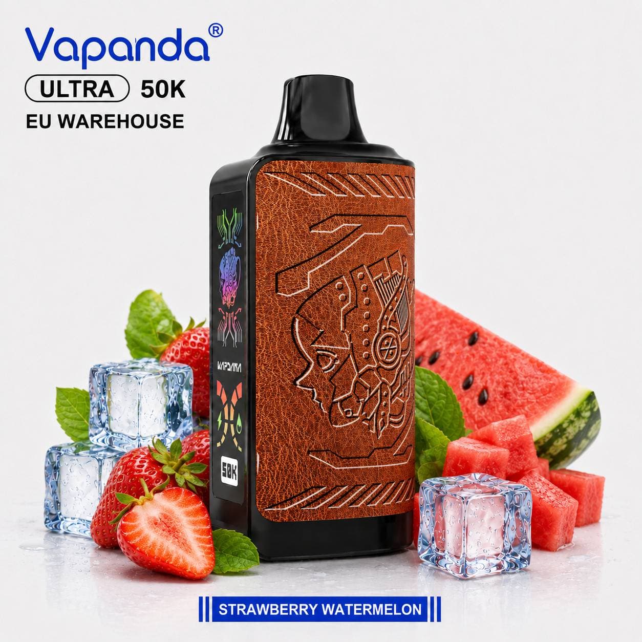 1 pièce Vapanda Ultra 50k Puff Vape Jetable Mesh Coil Rechargeable E-cigarette Vapes Box Entrepôt UE