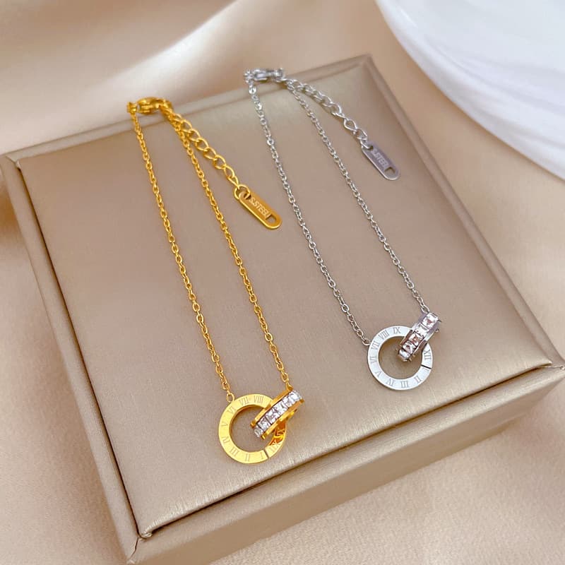 Elegant Roman ring temperament lucky minimalist chain bracelet female retro girlfriend