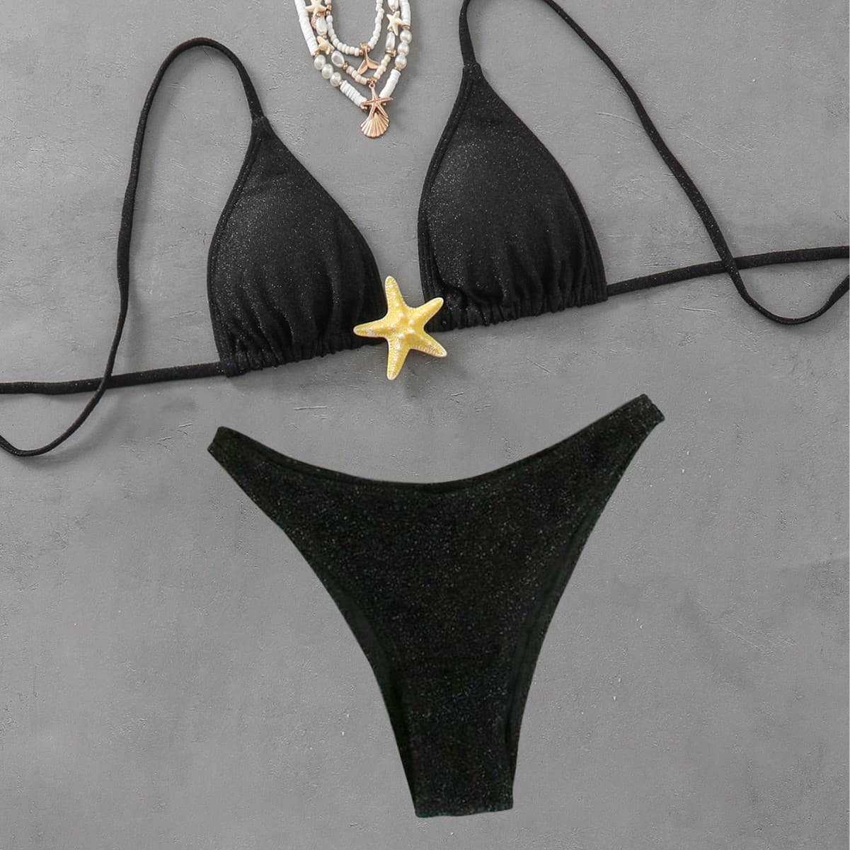 Women’s Clothing summer new style back tie starfish accessories bikini sexy beach split swimsuit