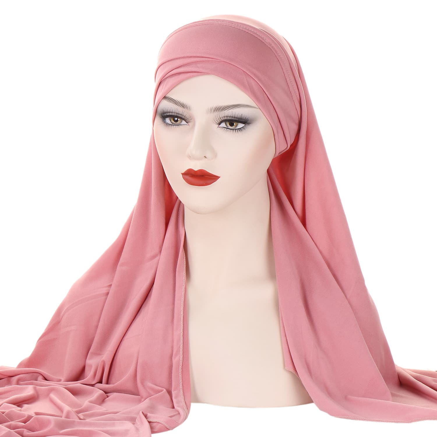 Women's Hats new milk silk diagonal cross solid color Baotou scarf hat women's fashion patch hijab