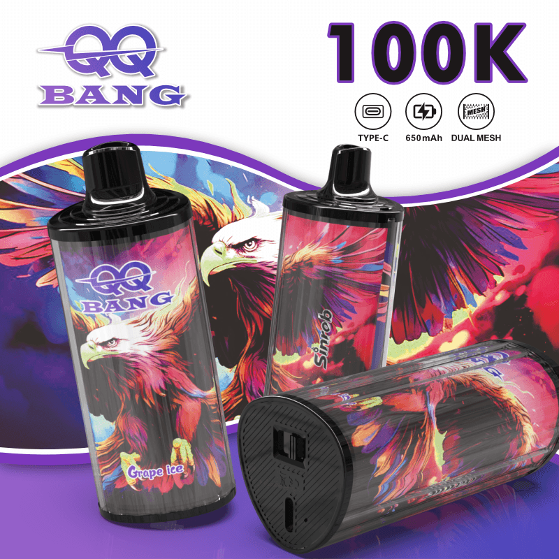 BANG KING 100K bouffées / Affichage du niveau de carburant et de la batterie sur l'écran / Faible résistance / Charge rapide
