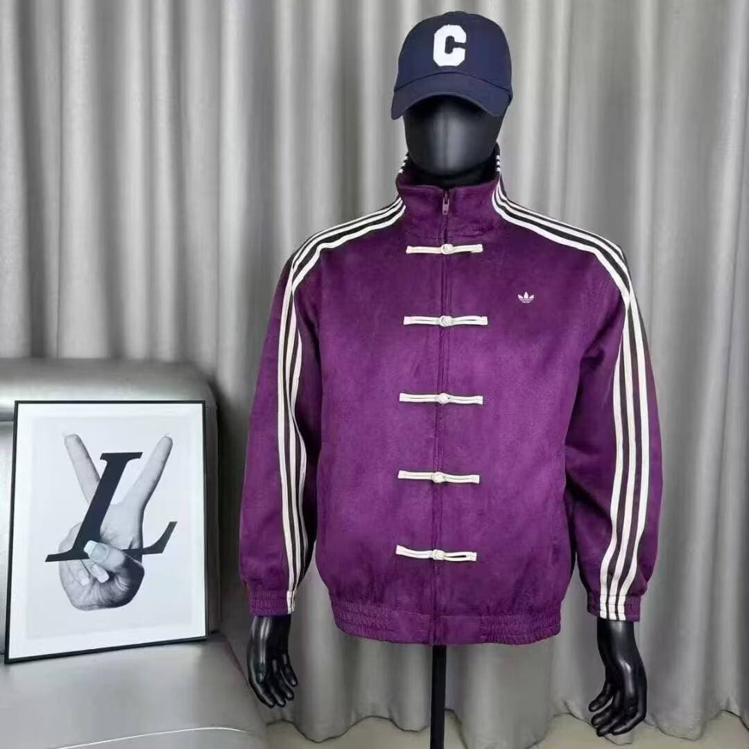 Veste de marque de mode chinoise rétro à trois barres, printemps-automne.