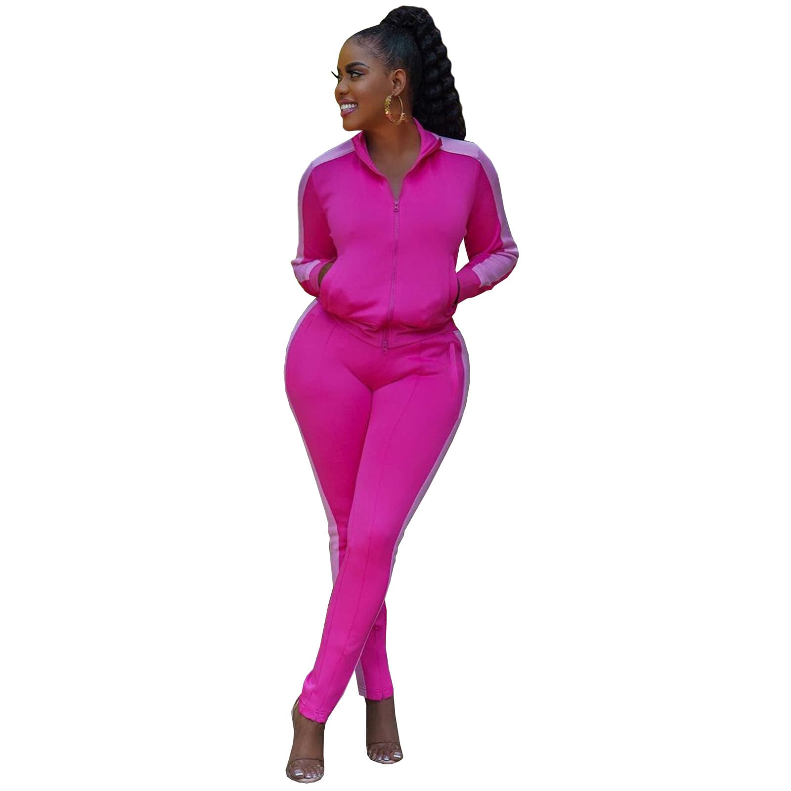 Mode femme sport décontracté automne et hiver nouvel ensemble deux pièces