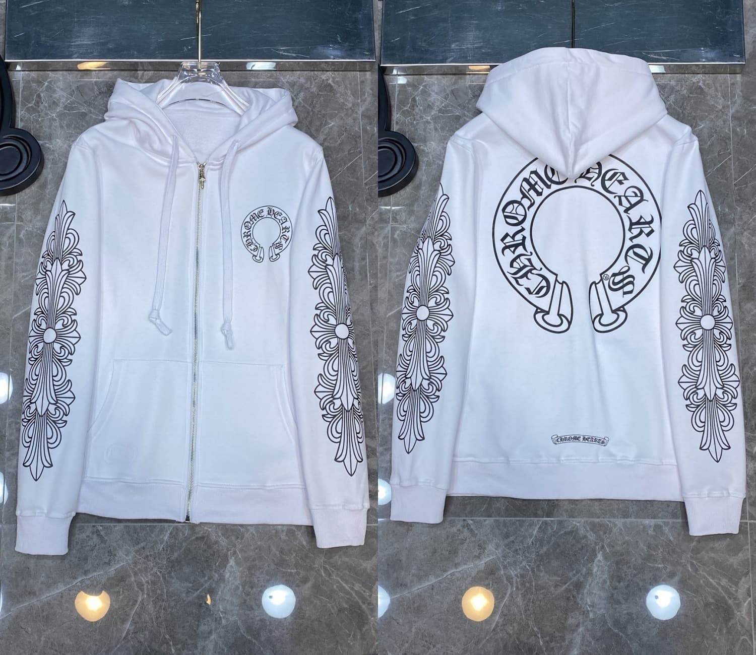 Sweat à capuche Chrome Hearts Cross, version correcte 25ss, polyvalent et tendance, vente en gros