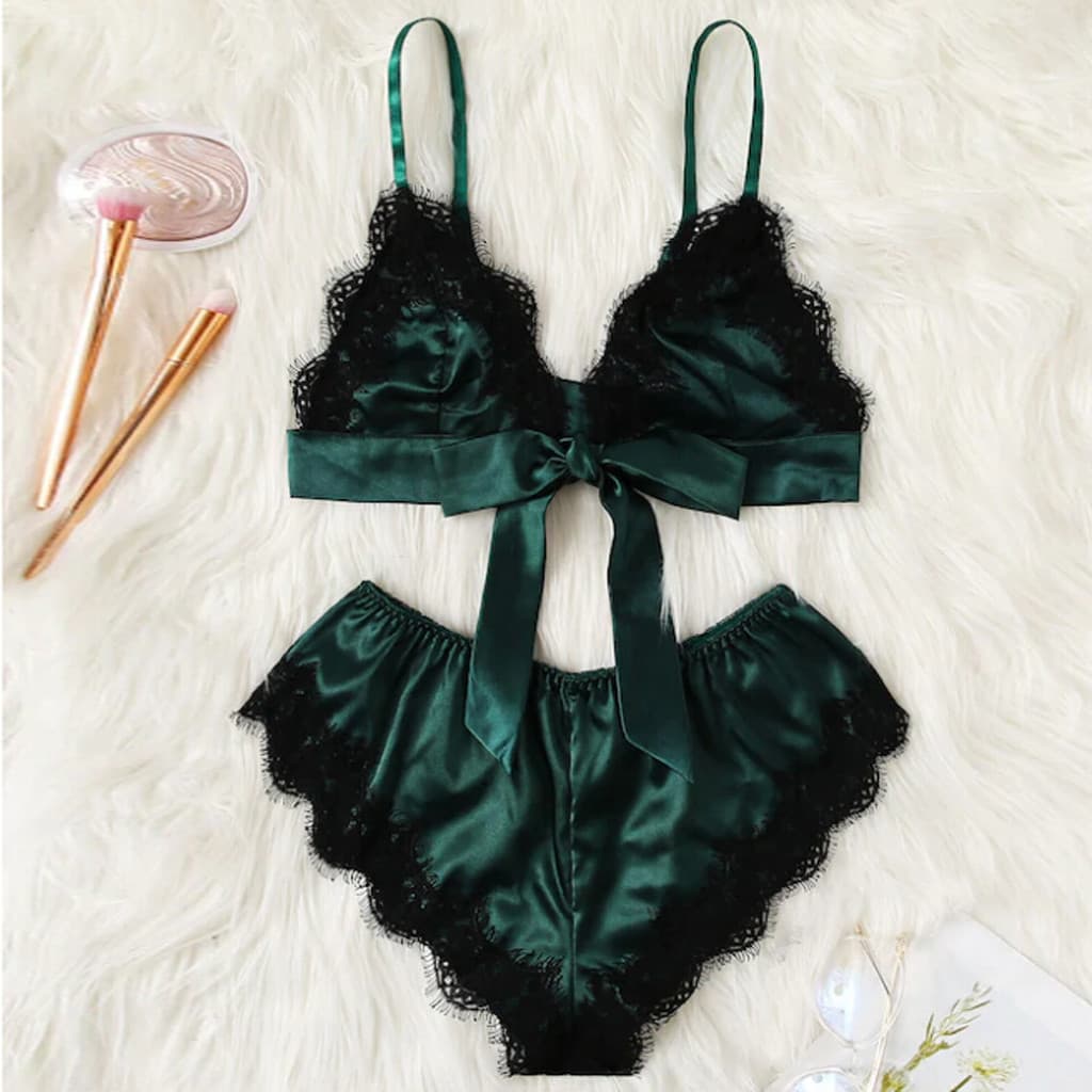 New In Sexy Satin Lace Patchwork Bandage Sexy-porn Underwear Women Body Sleepwear Lingerie Underwear S Sexy Lingerie
