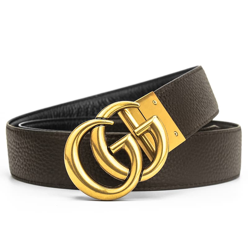Ceinture unisexe durable en cuir de vachette, classique et de haute qualité, idéale pour les déplacements