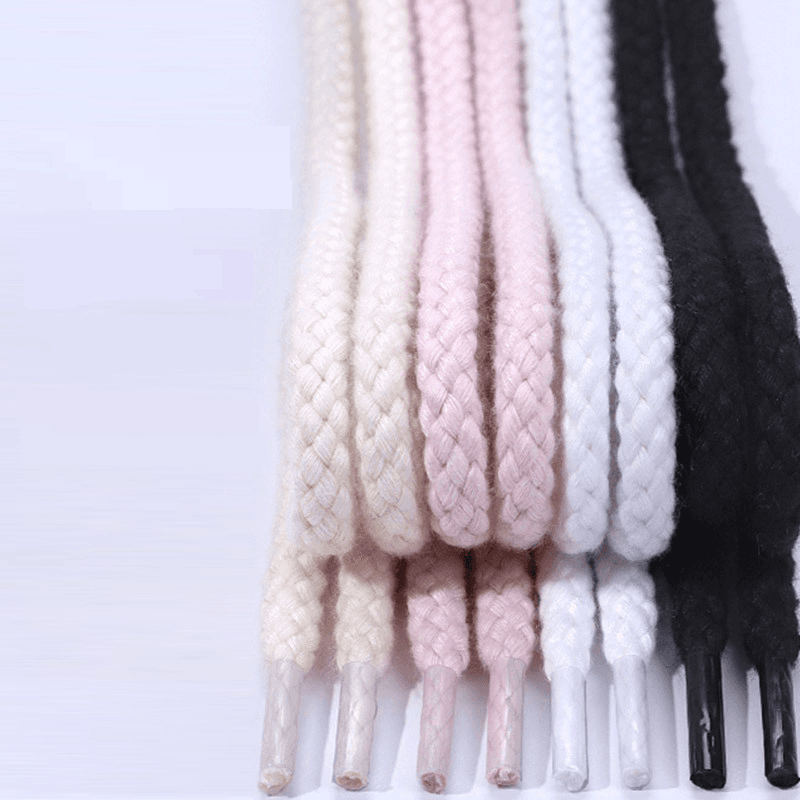 Shoe Accessories Rope Shoelaces Cotton And Linen Round Duck Canvas Shoes Sports Shoes Board Shoes Beige Shoelaces