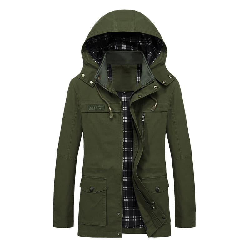 Men's Clothing autumn and winter new men's casual Korean jacket pure cotton washed loose large size windbreaker coat trend