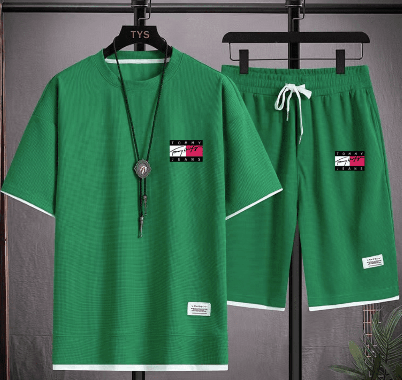 Ensemble d'été à manches courtes + short pour hommes, t-shirt imprimé, ensemble décontracté, ensemble de sport, t-shirt à manches courtes