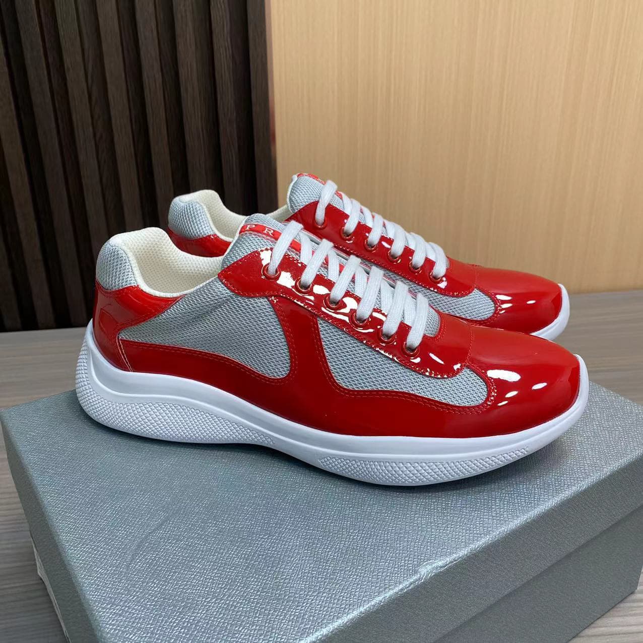 Chaussures de sport décontractées pour homme en cuir véritable noir de marque P, pointure 25, baskets de mode haut de gamme, nouveau modèle, gran