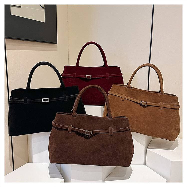 Women’s Bags Large Capacity Suede Matte Tote Vintage Tote Shoulder Bag