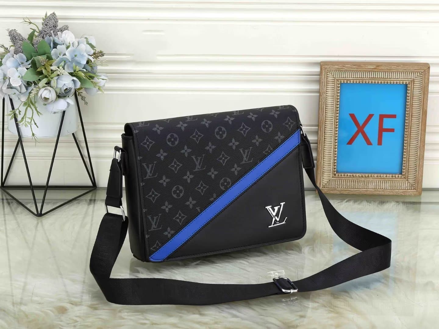 Sac à bandoulière rayé de luxe pour hommes, porte-documents, nouvelle mode 2024