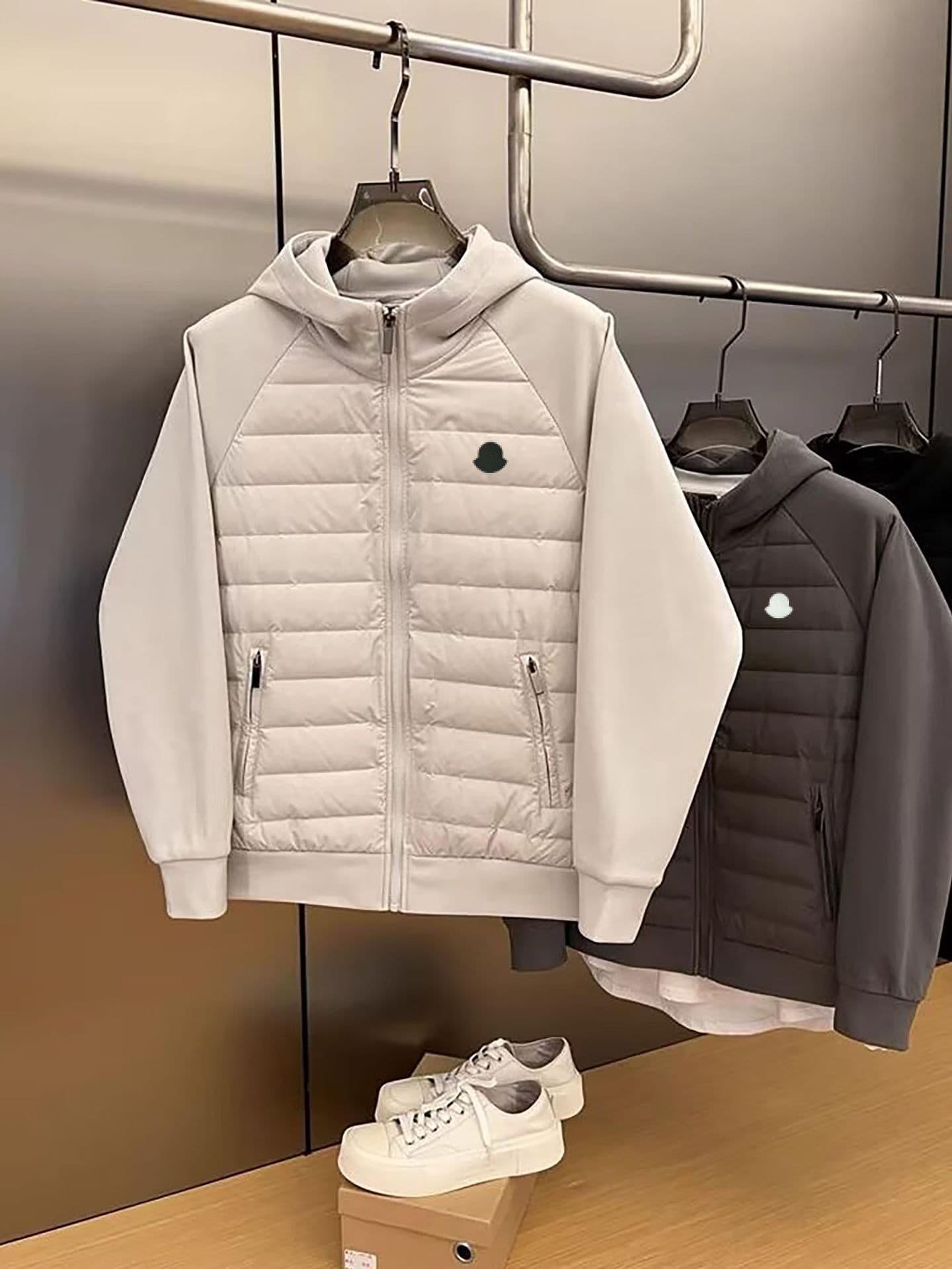 Manteau à capuche en coton pour homme, vêtement fin, ample, polyvalent, décontracté, exquis, petite étiquette, impression offset