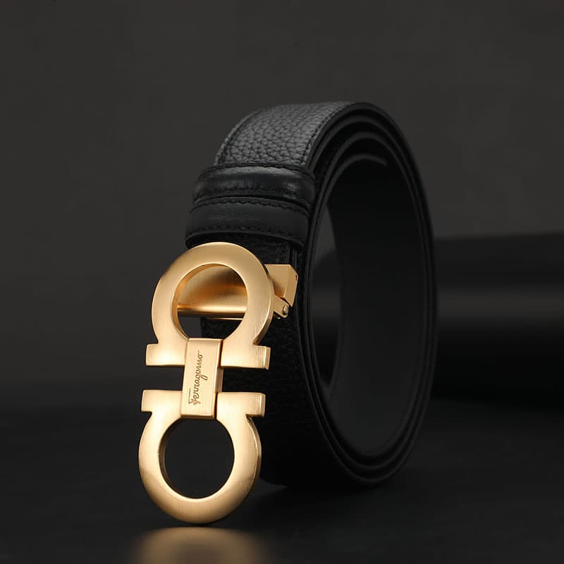 Ceinture élégante avec boucle dorée pour femme