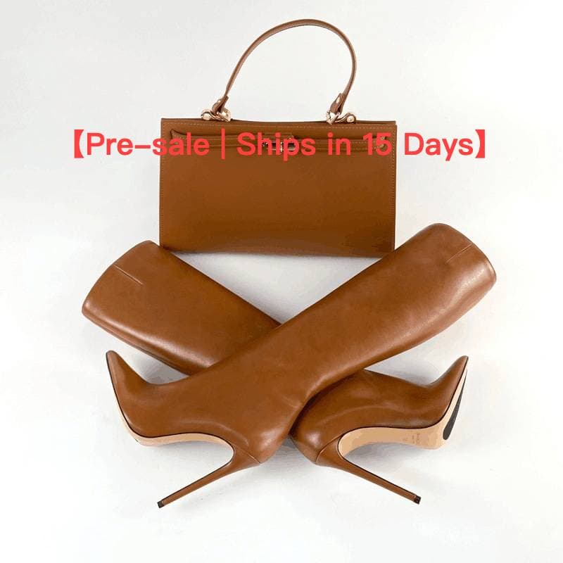 【Pre-sale | Ships In 15 Days】Women's Pointed High Heel Boots – Stretch Over-Knee Boots (Slip-Resistant & Chic)