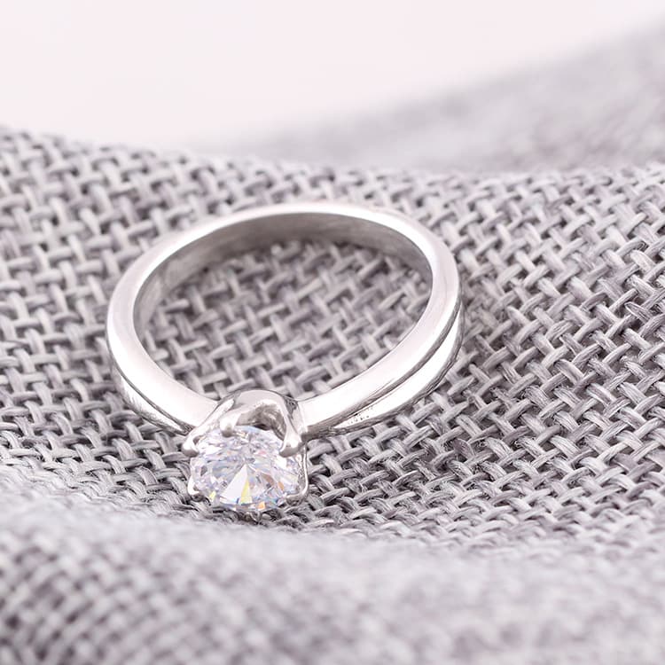 Korean Style Ins New Personality Fashion Diamond-encrusted Fashion Wedding Ring Women's Titanium Steel Casting Index Finger Ring Wholesale