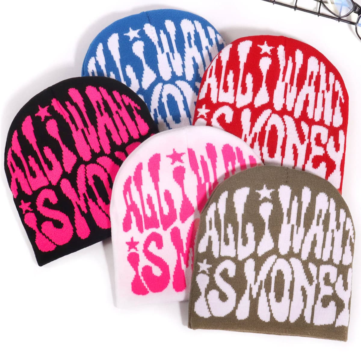 Men's Skullies & Beanies Knitted Hat Street Hip Hop Letter Wool Hat Cold Hat