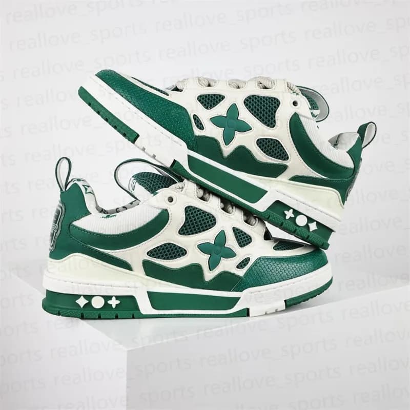 Chaussures décontractées d'été respirantes classiques pour hommes et femmes, blanches, style romantique, imprimées, vertes et rouges.