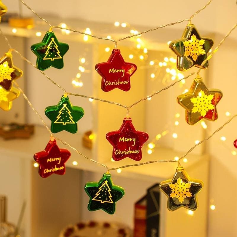 Guirlande lumineuse de Noël scintillante à LED - Incassable et à piles, 10/20/40/80 LED, étanchéité IP43, durée de vie de 60 000 heures