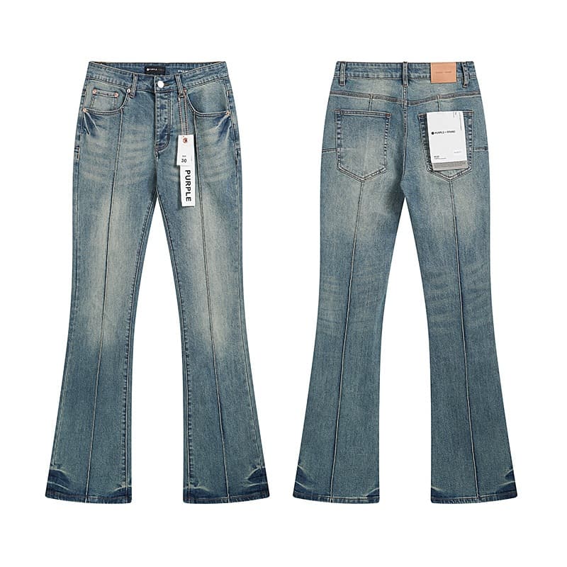 Pantalon en jean délavé, coupe slim, style rétro décontracté et tendance 2025 pour homme.