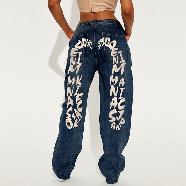 Straight Jeans Women's High Waist Cut Out Straight Leg Jeans