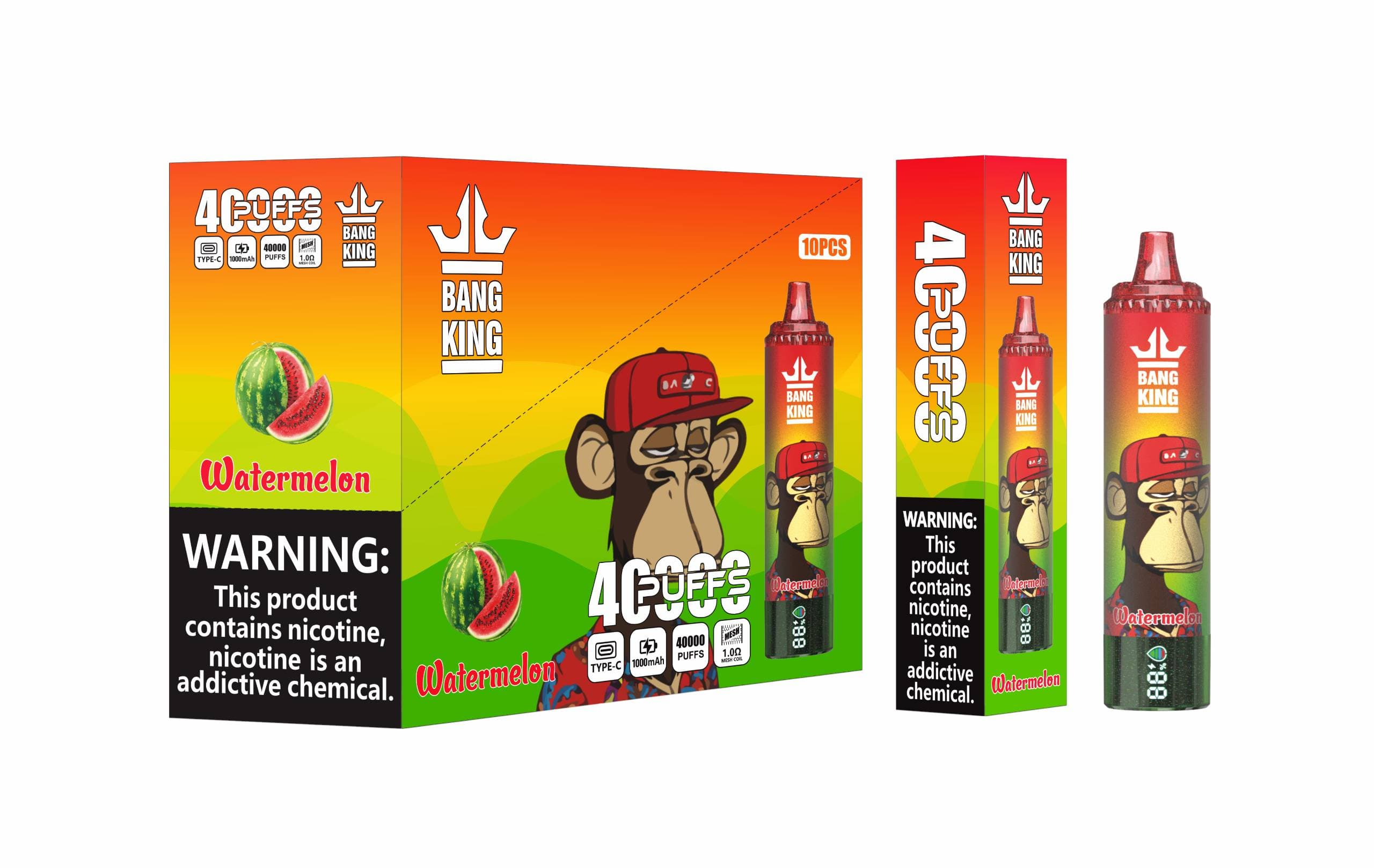 Cigarettes électroniques jetables BANG KING 40K PUFFS grande capacité et multi-saveurs,