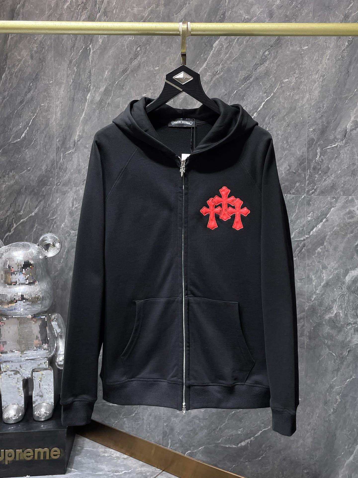 Sweat à capuche Chrome Hearts Cross, version correcte 25ss, polyvalent et tendance, vente en gros
