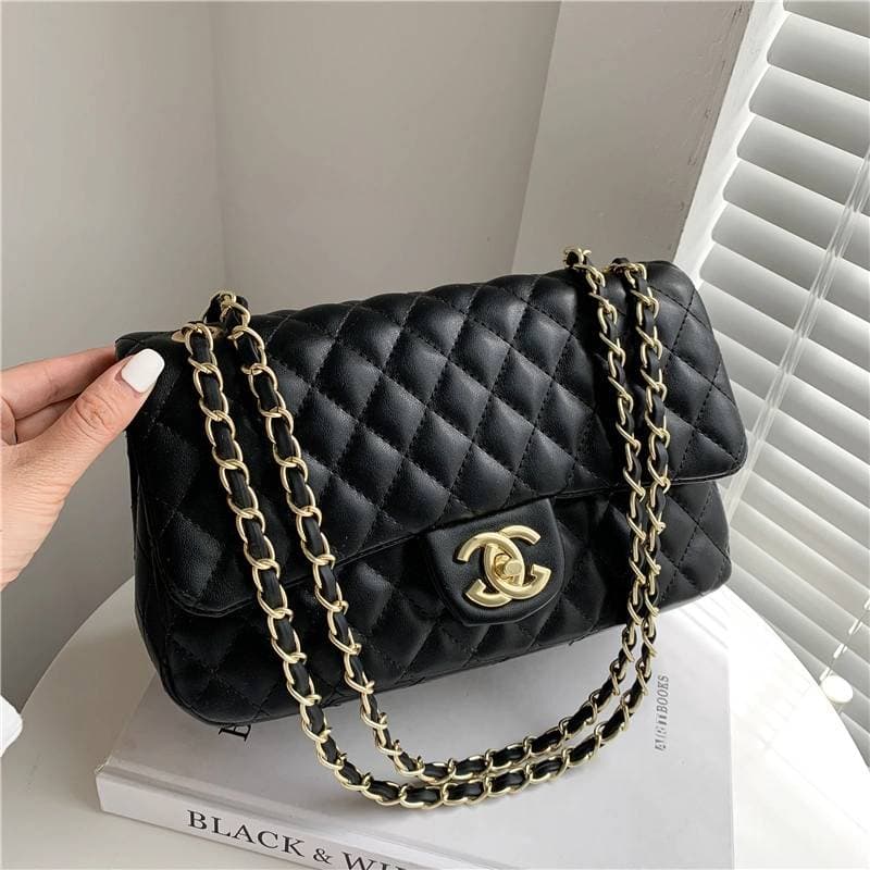 Sac à dos à bandoulière en chaîne canari pour femmes, sac à loquet à rabat en treillis de diamants