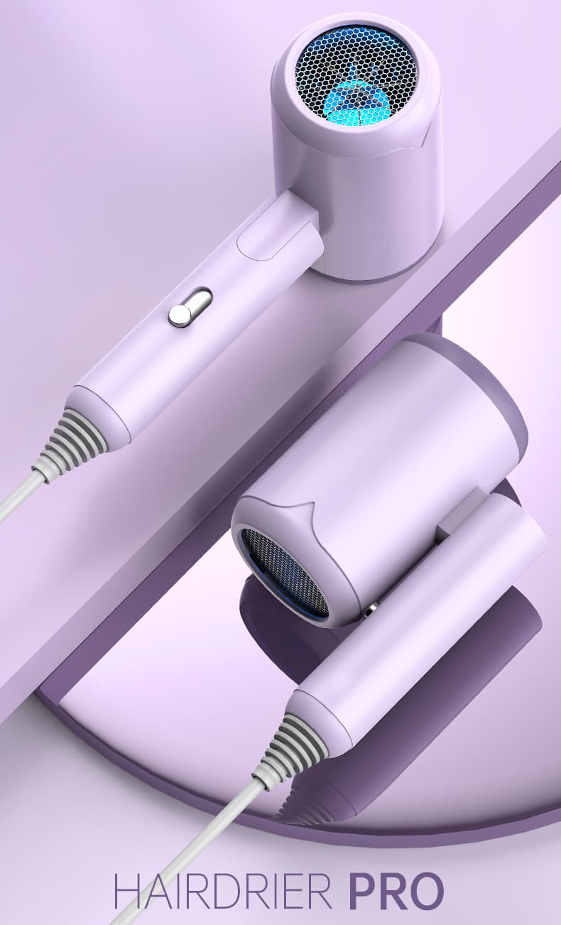 Foldable Hair Dryer, Household Hair Dryer For Student Dormitories, Negative Ion Hair Care Hair Dryer, Hair Salon, High Power