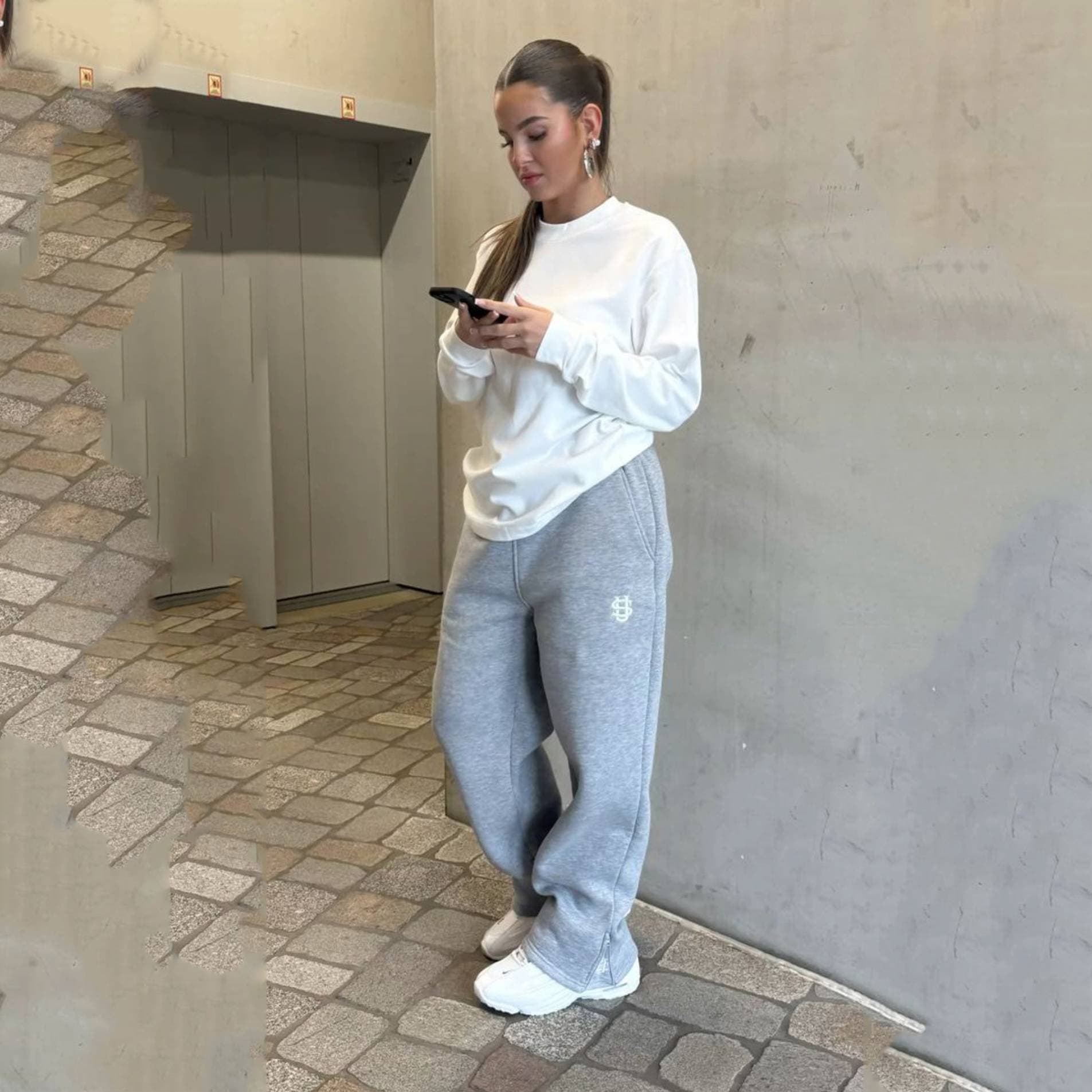 Women's Clothing Spring New Style High End Cardigan Top High Waist Wide Leg Pants Two Piece Suit Trendy