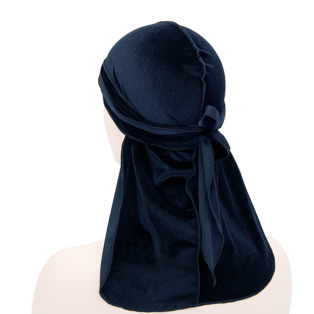Chapeau de pirate unisexe en velours à longue queue, chapeau populaire à longue queue, durags en velours