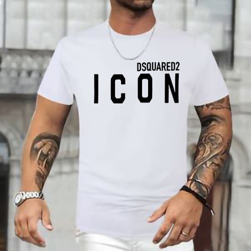 T-shirt à manches courtes et col rond pour hommes