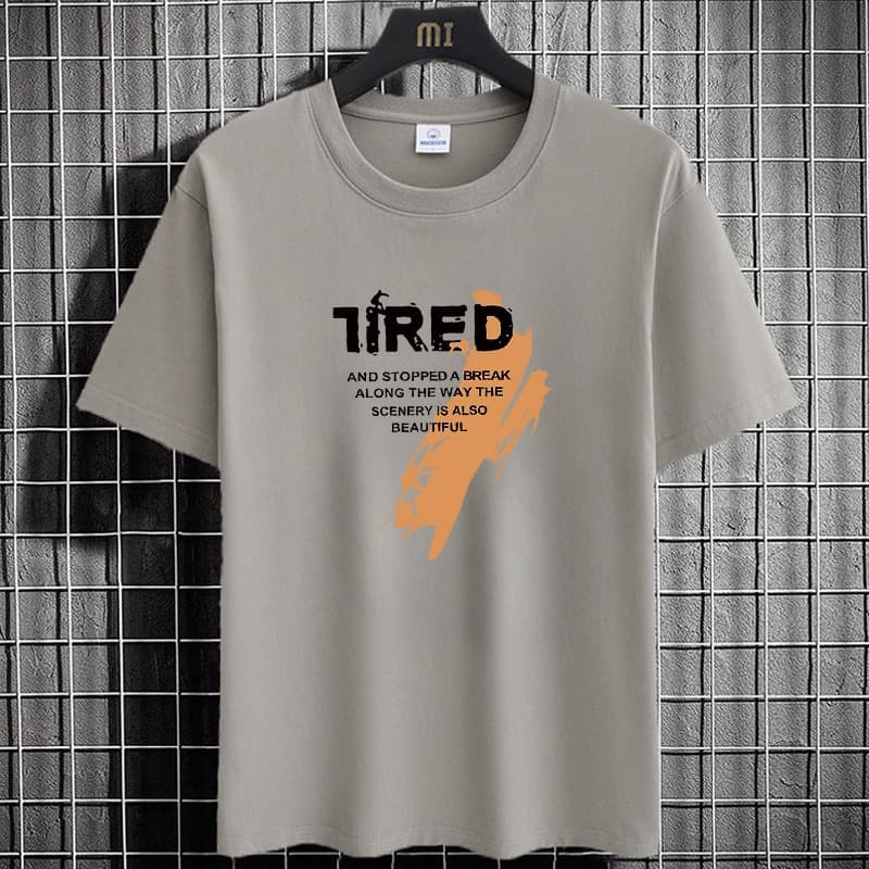 Men's Clothing Short Sleeved T Shirt For Summer, Round Neck, Trendy Print, Plus Size, Versatile, Men's T Shirt, Base Layer.