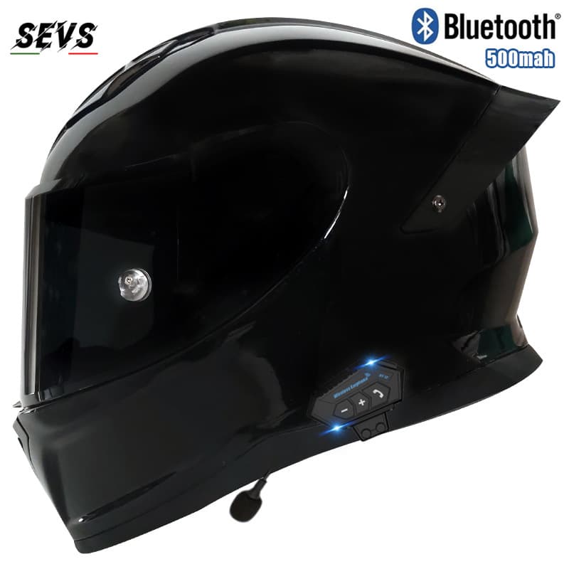 Fiberglass Motorcycle Full Face Helmet – GB811-2022A Certified, Bluetooth Ready, Lightweight & Aerodynamic For Commuting & Touring (M-XXL)