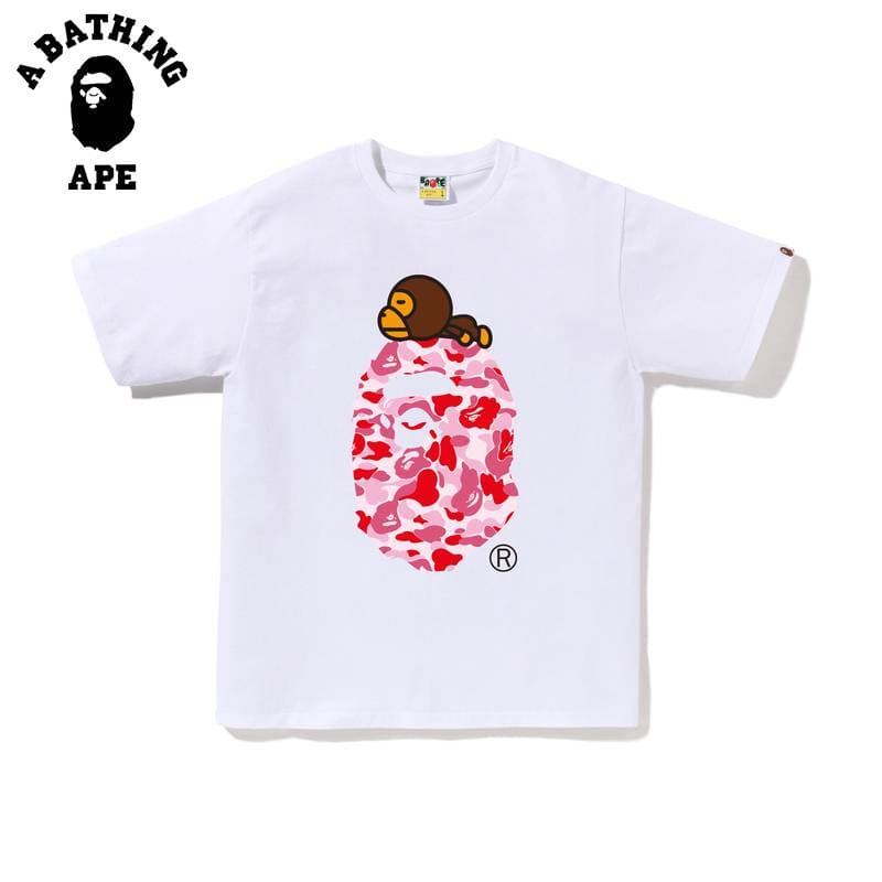 T-shirt à manches courtes pour homme avec imprimé gorille et camouflage A BATHING APE