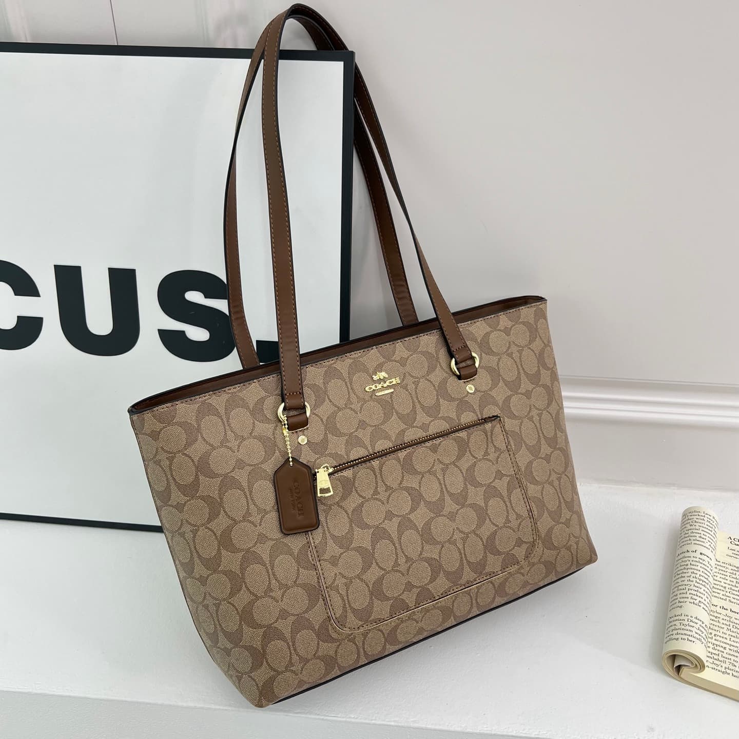 Sac cabas Coach grande capacité pour femme - Idéal pour les trajets quotidiens