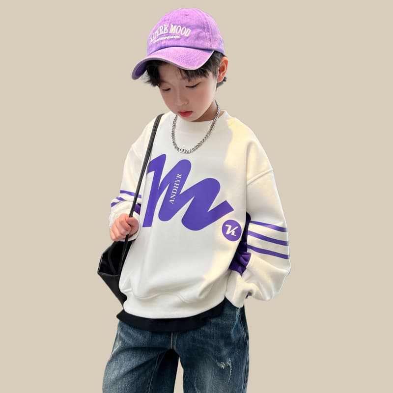 Boys' hoodie for spring and 2024 new style, top, mid to large children's early autumn base shirt, stylish top