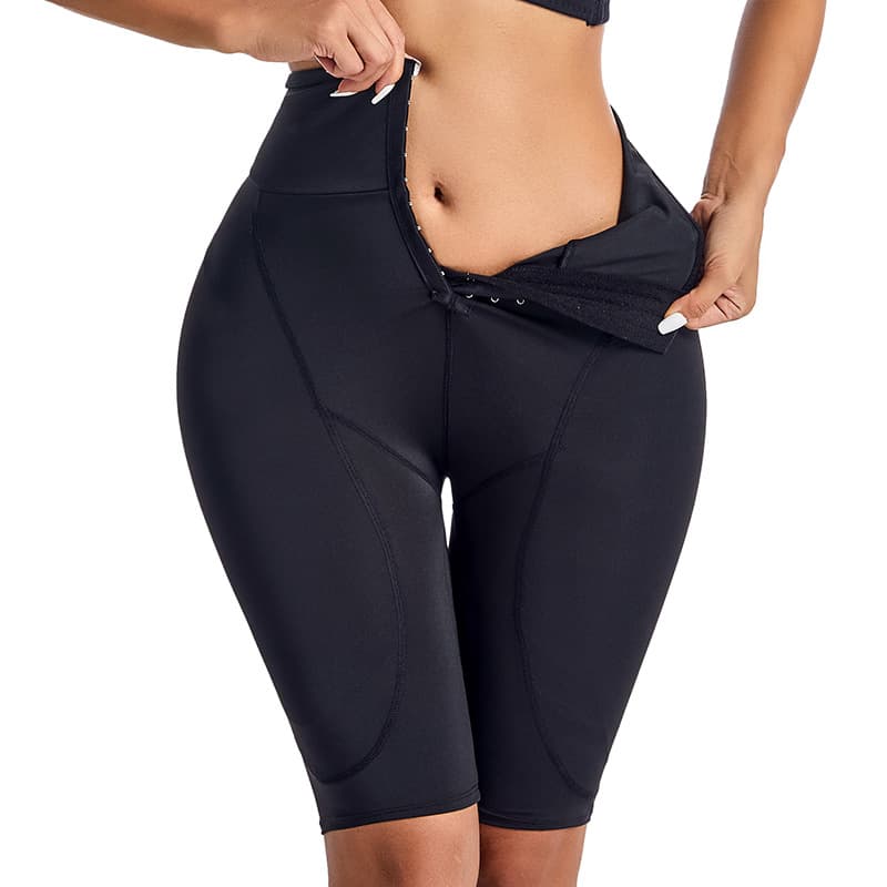 Women's tummy control pants women's high waist hip lift crotch lift pants buttoned adjustable padded hip shapewear