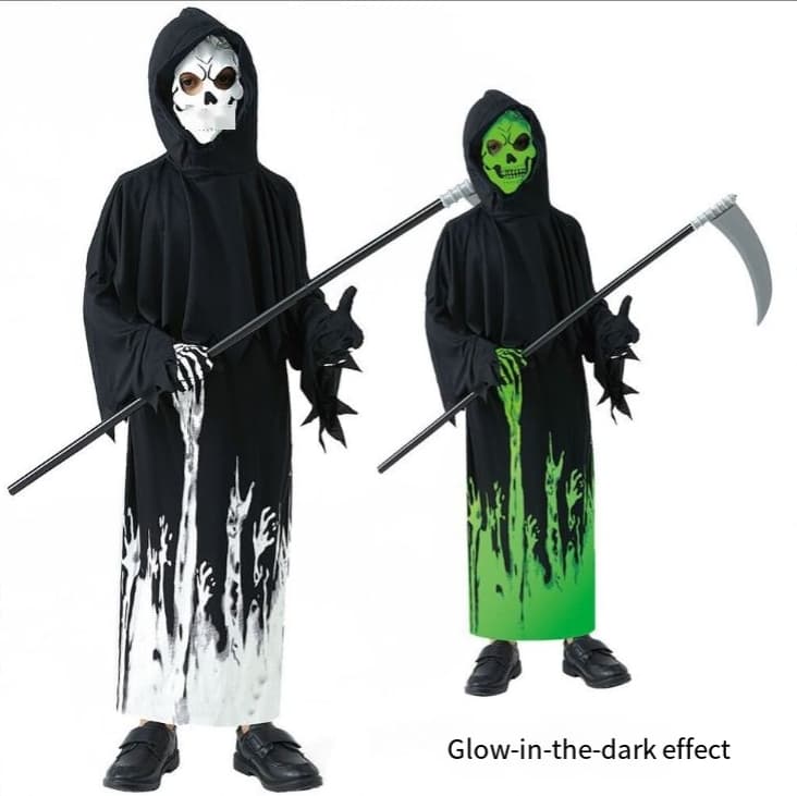 Halloween party cosplay role playing costumes, children's ghost clothes that glow in the dark