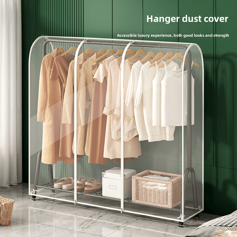 Clear PEVA Waterproof Garment Bag - Hanging Dust Cover For Clothes Dresses & Coats Wardrobe Storage Protector