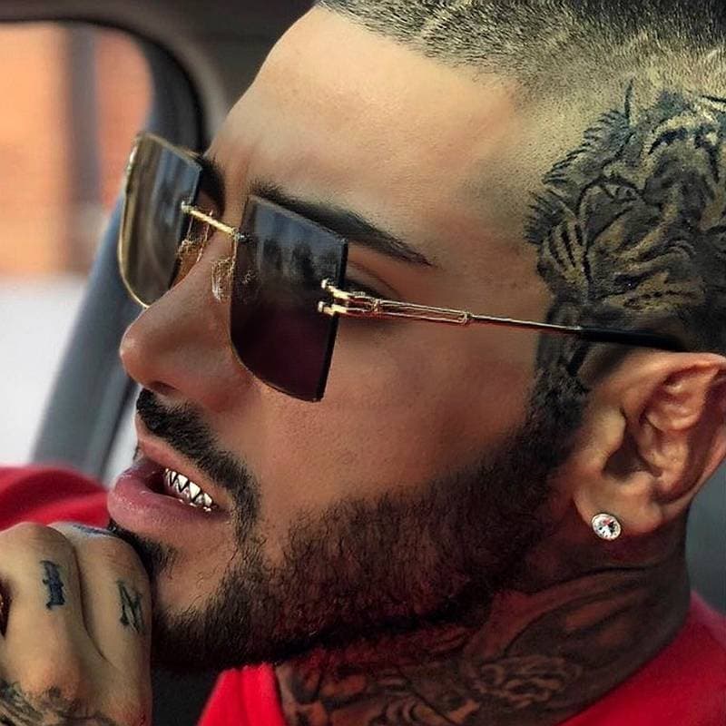 Sunglasses Female Explosive Square Small Rimless Sunglasses Male Fashion Personality Metal
