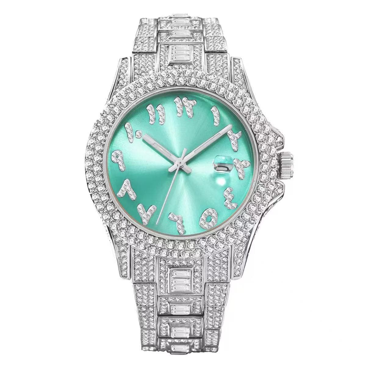 MISSFOX Watch, A Big-name European And American Hip-hop Diamond-encrusted Business Men's Waterproof Quartz Watch.