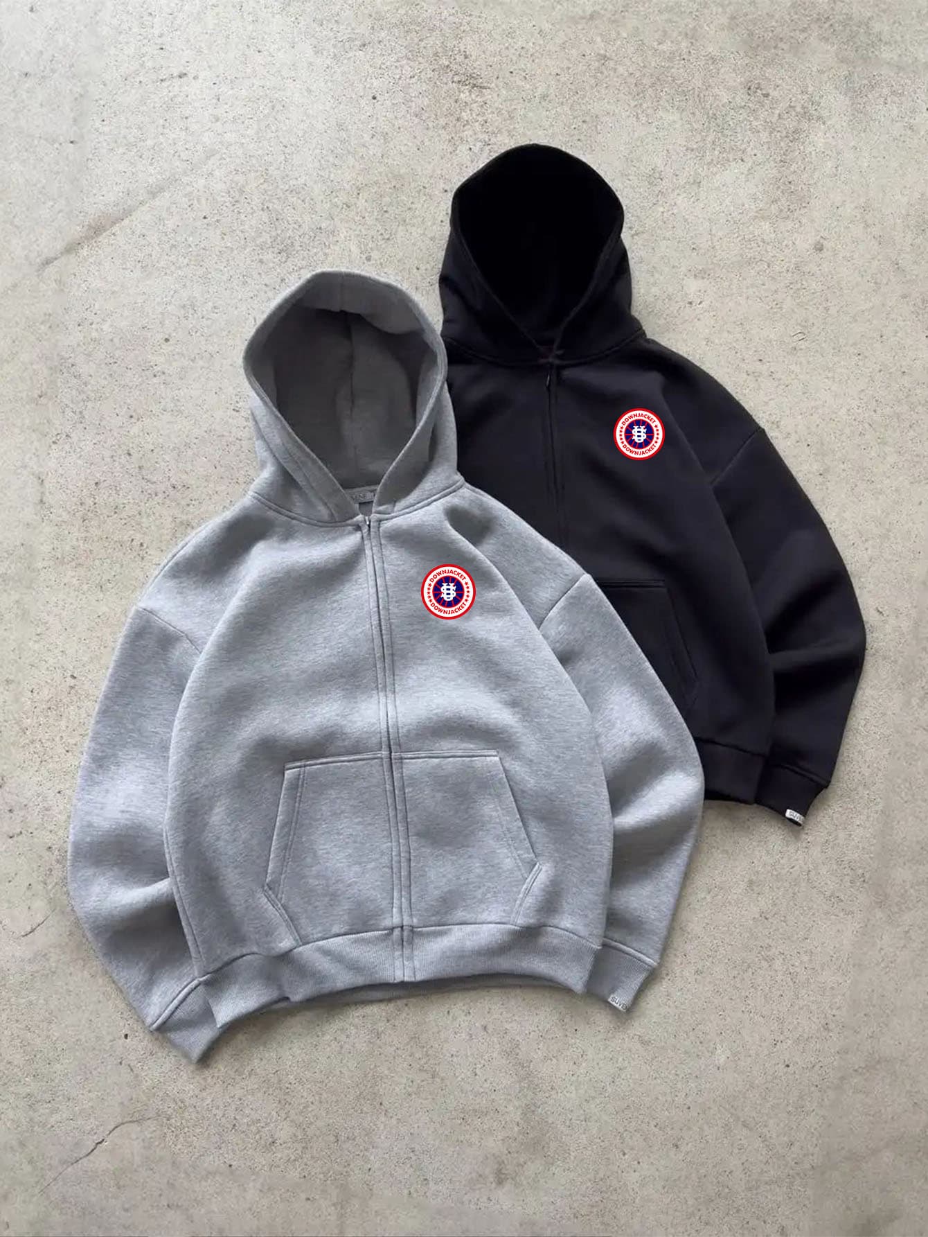 Ensemble sweat à capuche et jogging pour homme avec logo carte des États-Unis - Survêtement streetwear brodé en cercle, tenue décontractée et c