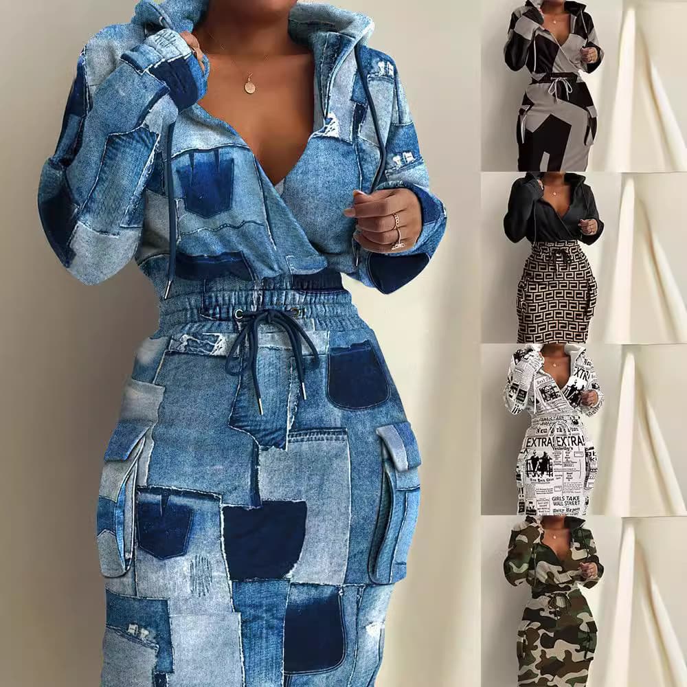 2023 Cross-border Foreign Trade Independent Site European And American Women's Clothing New Printed