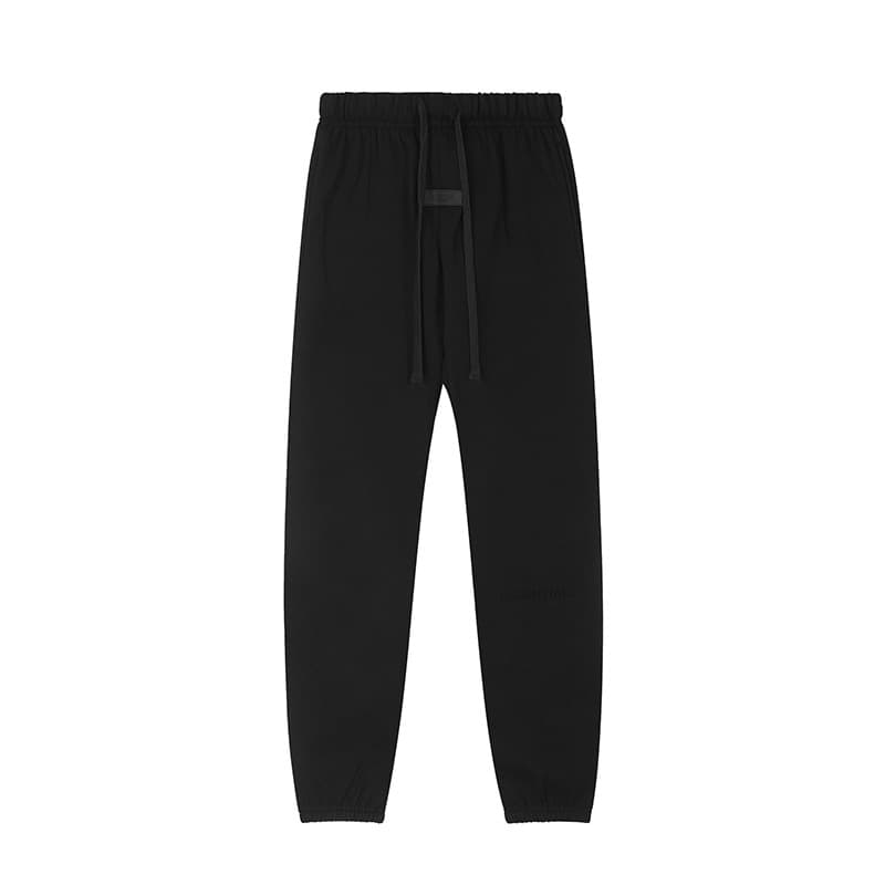 Sweat à capuche en silicone intégral 2025 Noir Leer Flocking FOG Double Sich ESSENTIALS Marque tendance Cross-Border