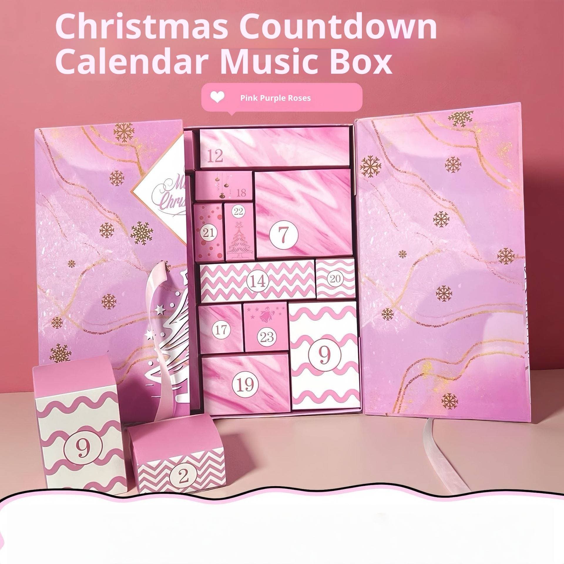 Christmas Advent Calendar – Foldable Double-Door Surprise Countdown Box (Festive Green, Eco-Friendly Cardboard)