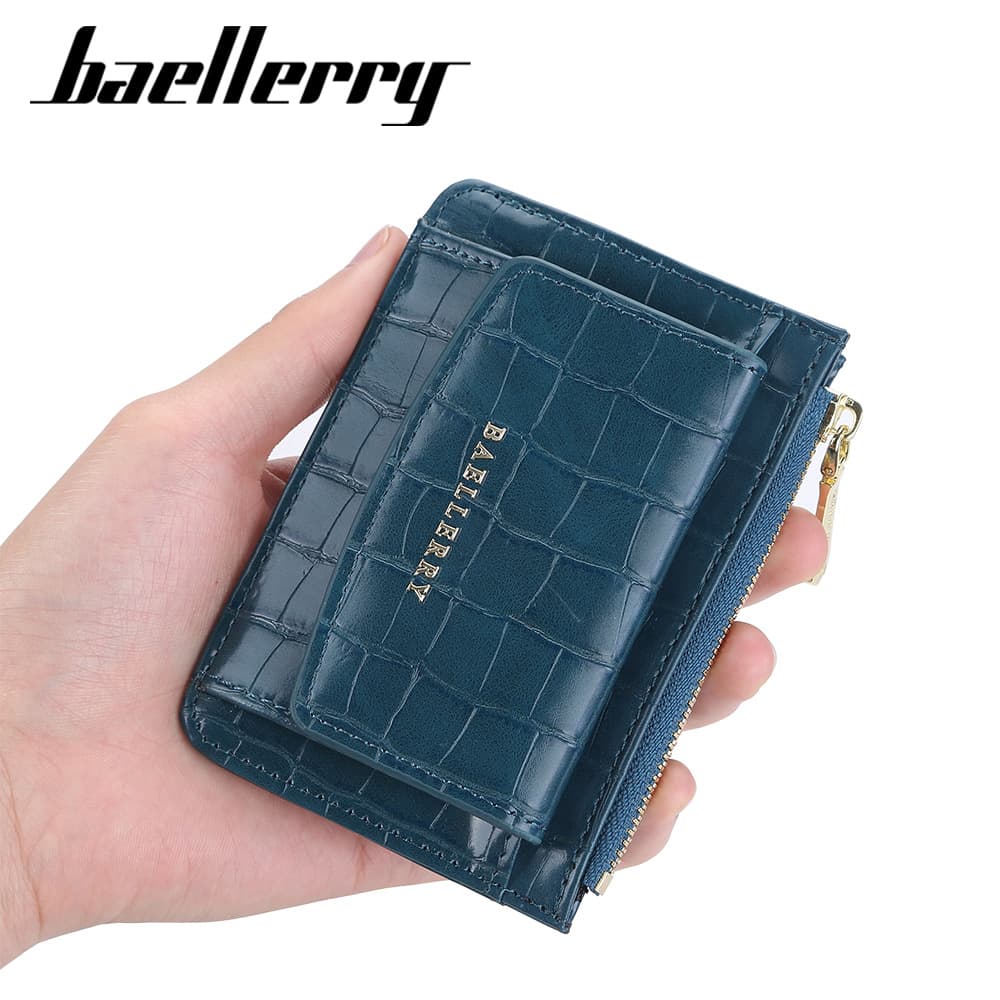 Baellerry Women's Wallet New Fashion Short Zipper Compact Card Holder Vertical Korean Style Coin Purse