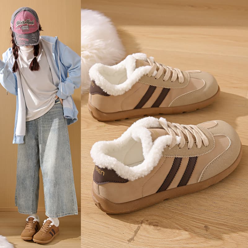 New Winter Cotton Women's Plush Training Versatile Trendy Forrest Gump Warm Thick Sports Shoes