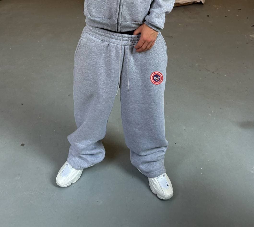 Chemise à capuche à manches longues délavée style rétro américain, pantalon ample et décontracté, costume pull japonais à la mode